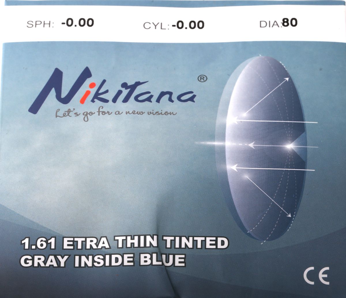 NIKITANA 1.61 А/б BLUE, GREEN ТОНИРОВКА 70% СЕР.